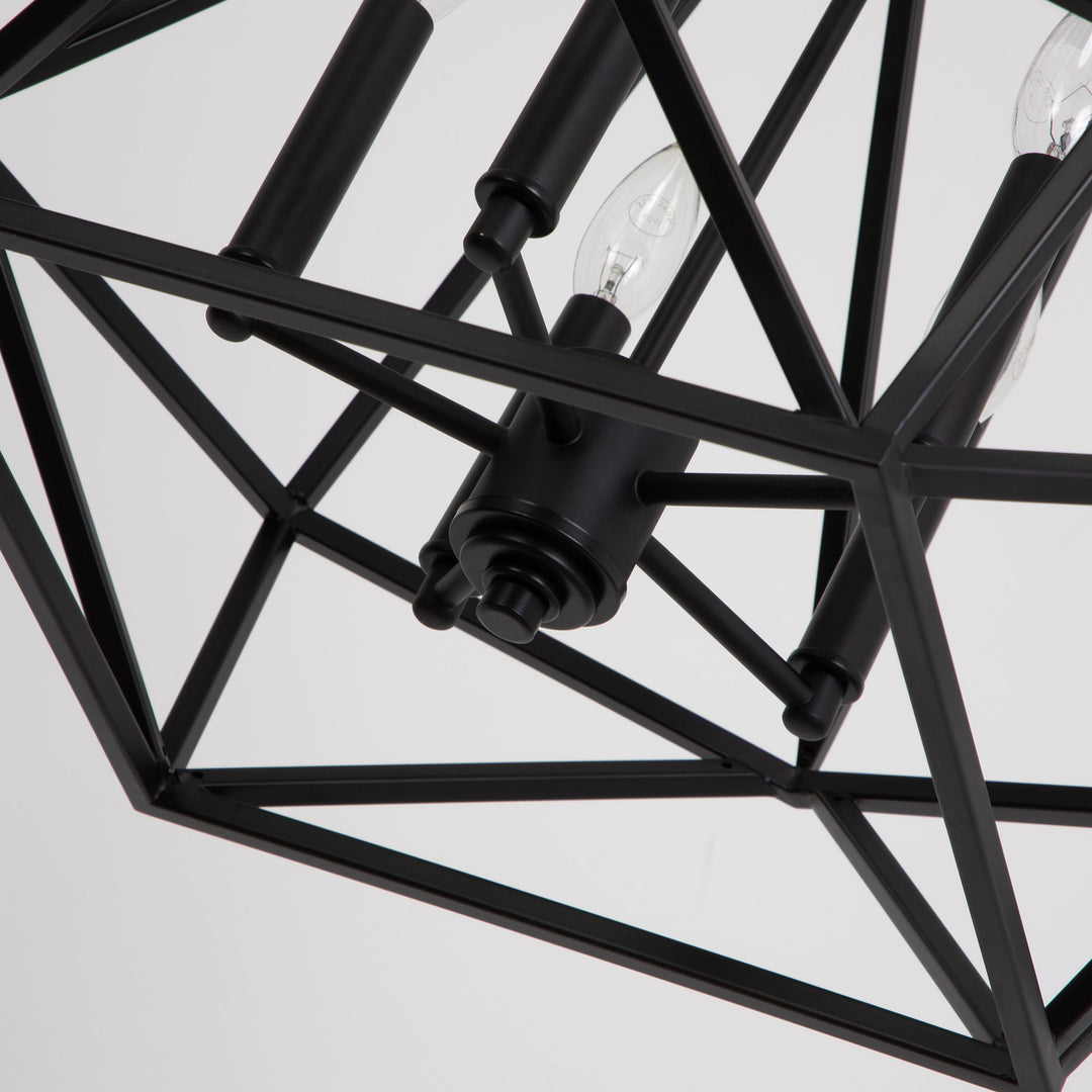 Maxax 5-Light Geometric Model Candle Chandelier  #MX19006-5-P