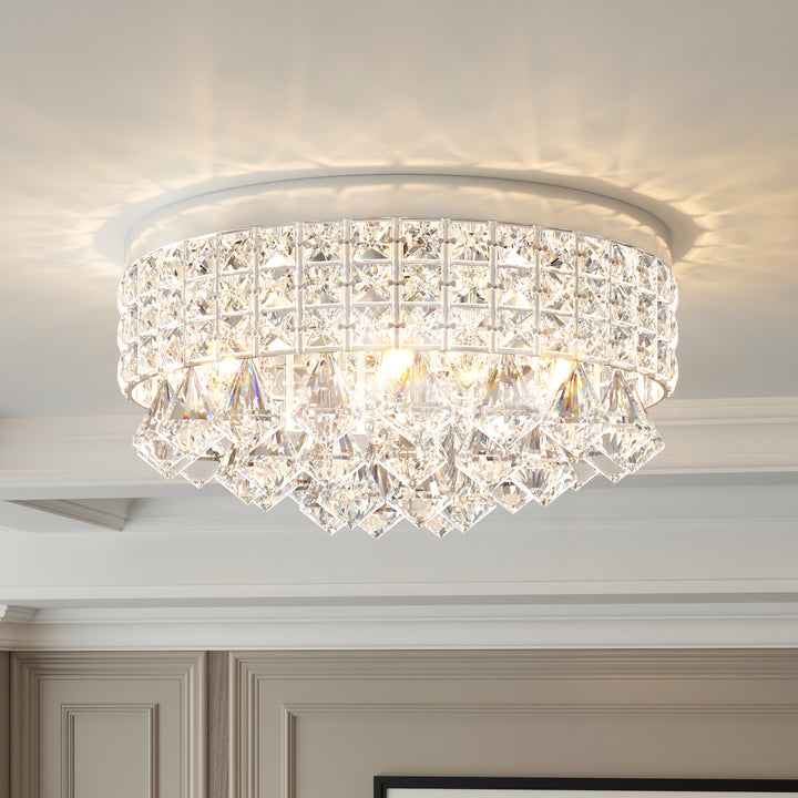 Maxax 4-Light Crystal Flush Mount #MX16008