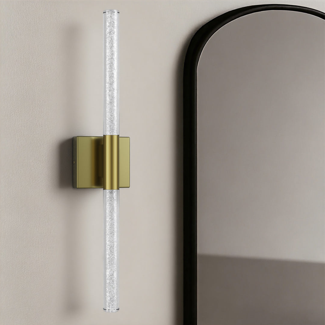 Glint 24''H Dimmable Led Outdoor Sconce With Tempered Glass #7082