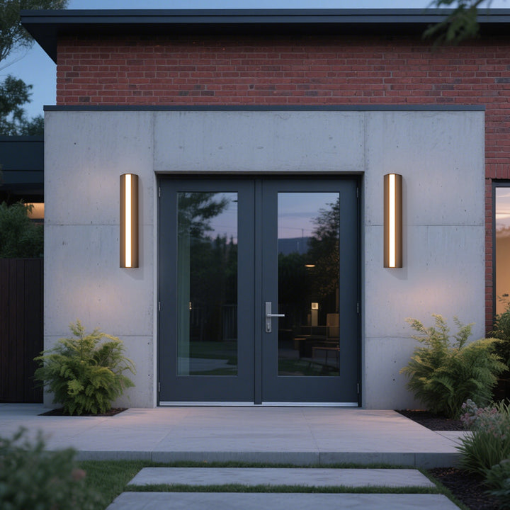 Natura 23'' H Dimmable Led Black Aluminum 3cct(3000k/4000k/5000k) Adjustable Oudoor Wall Light #OW7109