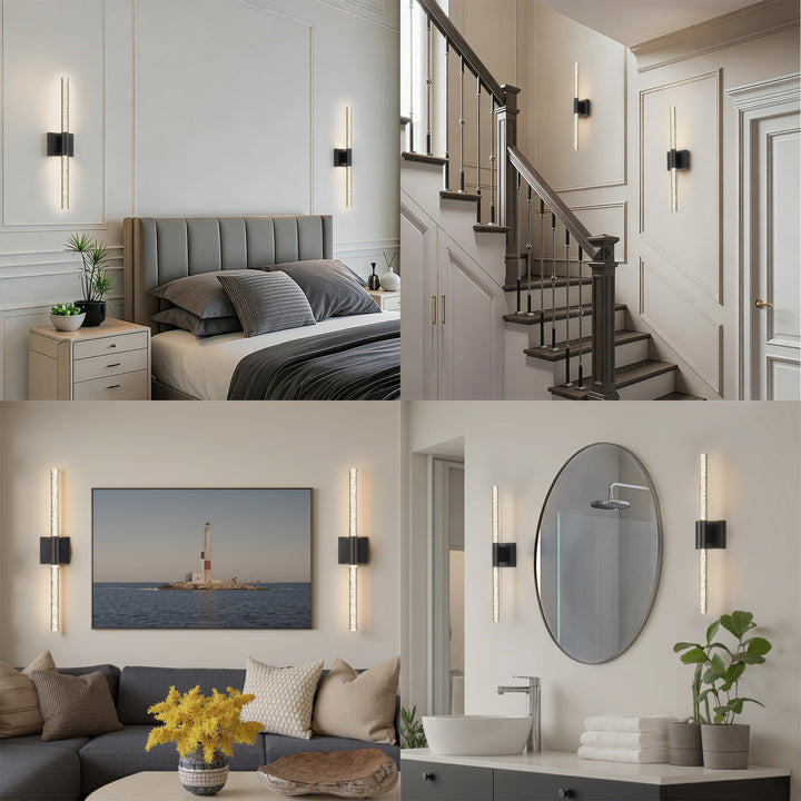 Glint 24''H Dimmable Led Outdoor Sconce With Tempered Glass #7082