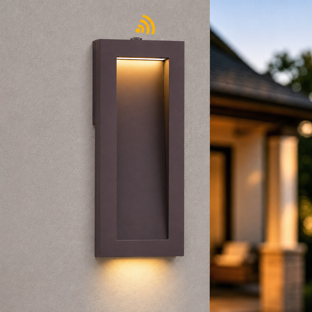 Starlight 15''H Dimmable Led Matte Black Iron Outdoor Wall Light #7085