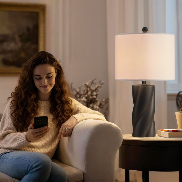 Modern Ceramic Table Lamp (Set of 2)