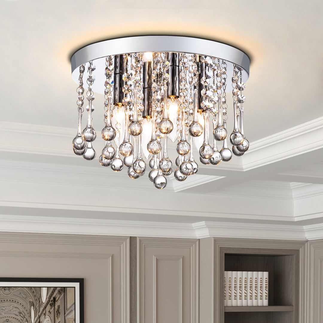 Maxax  4 - Light 11.8in Crystal Pendant Ceiling Lamp #MX19067-4