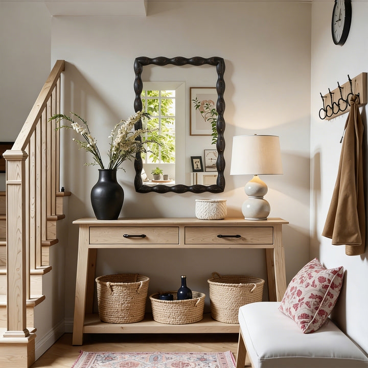 Opulence Solid Wood Rectangle Flat Wall Mirror #25032