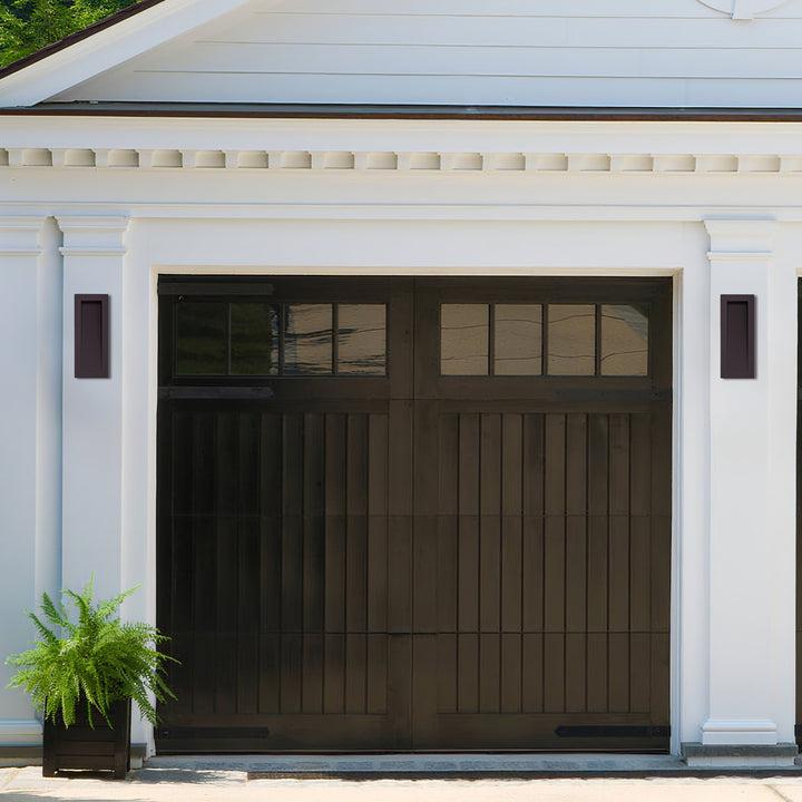 Solstice 15''H Dimmable Led Matte Black Iron Outdoor Wall Light #7085