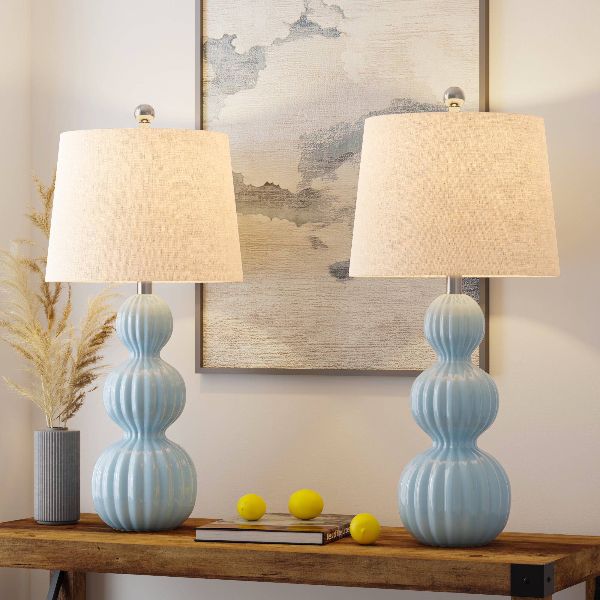  Teema ライトブルー ボウル 4個セット Maxax Blue Ceramic Table Lamps Set of 2，28