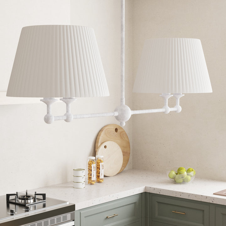 4-Light Dimmable Classic And Traditional Shaded Liner Pendant