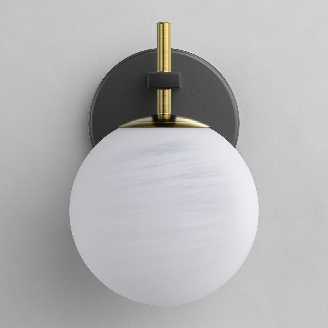 Nimbus 1 - Light Dimmable Iron ETL Bathroom Vanity Light with Round Shape Cloud Glass Shade #CLB29015