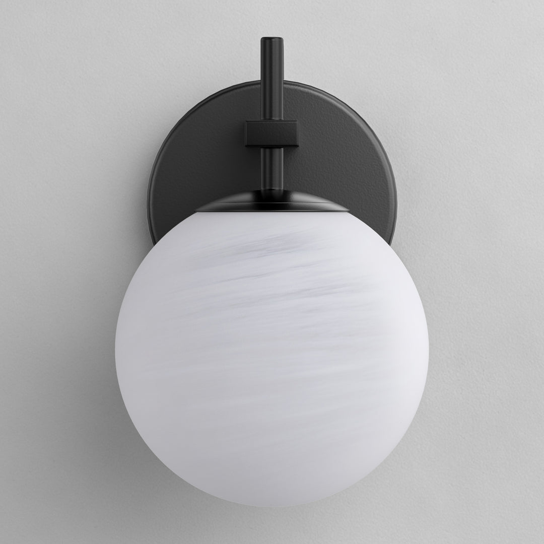 Nimbus 1 - Light Dimmable Iron ETL Bathroom Vanity Light with Round Shape Cloud Glass Shade #CLB29015