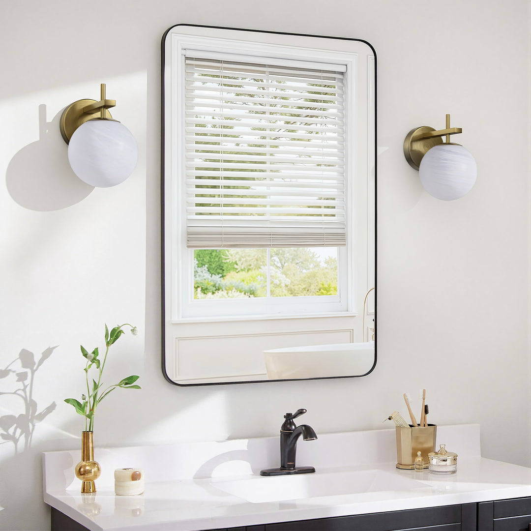 Nimbus 1 - Light Dimmable Iron ETL Bathroom Vanity Light with Round Shape Cloud Glass Shade #CLB29015
