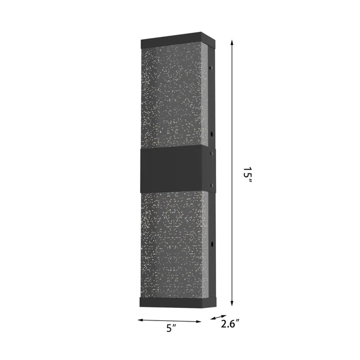 2-Light Black Dimmable Led Wall Light Flush Mounted Sconce For Living Bedroom Aisle #7032