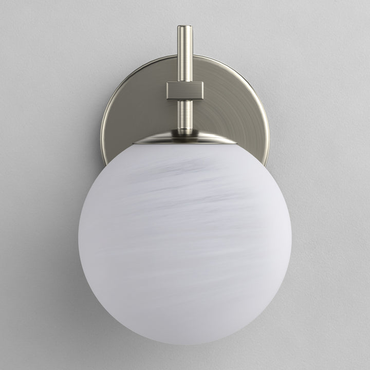 Nimbus 1 - Light Dimmable Iron ETL Bathroom Vanity Light with Round Shape Cloud Glass Shade #CLB29015