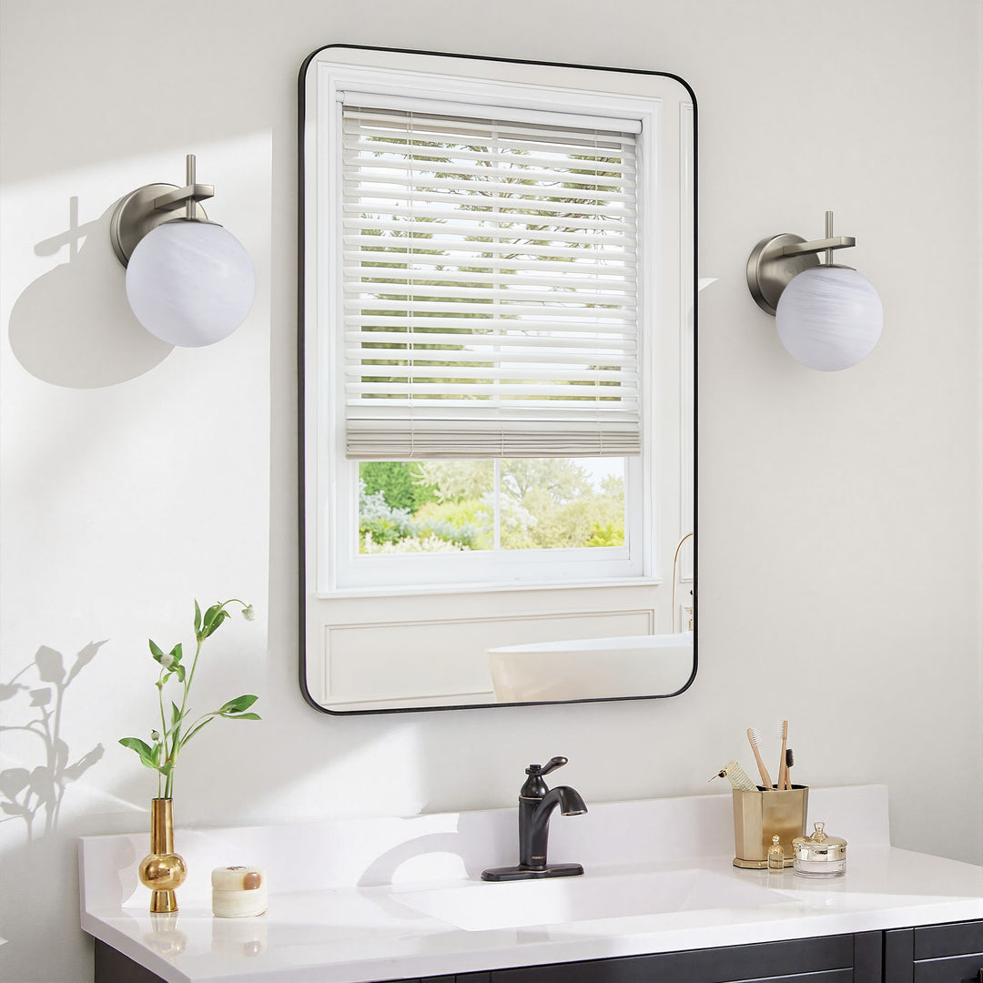 Nimbus 1 - Light Dimmable Iron ETL Bathroom Vanity Light with Round Shape Cloud Glass Shade #CLB29015