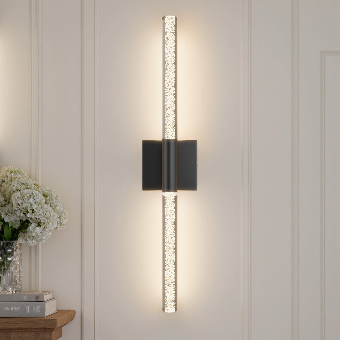Glint 24''H Dimmable Led Outdoor Sconce With Tempered Glass #7082