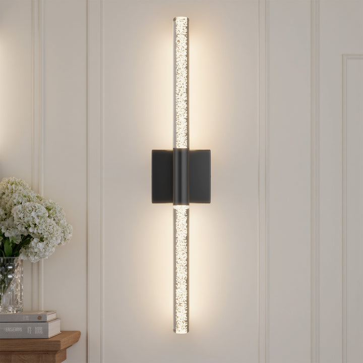 Glint 24''H Dimmable Led Outdoor Sconce With Tempered Glass #7082