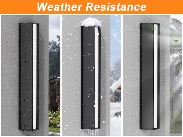 Natura 23'' H Dimmable Led Black Aluminum 3cct(3000k/4000k/5000k) Adjustable Oudoor Wall Light #OW7109