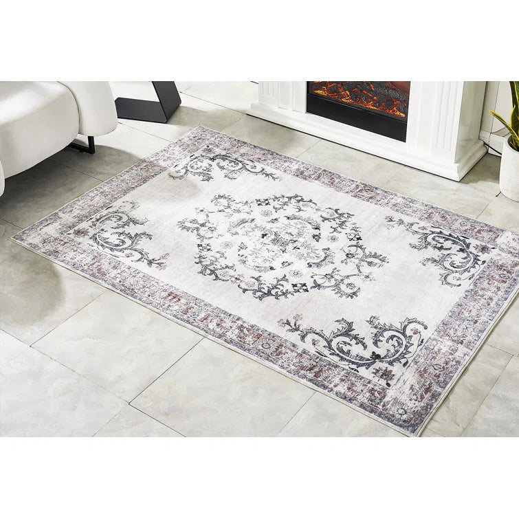 Lobello Faux Cashmere Ornate Rugs