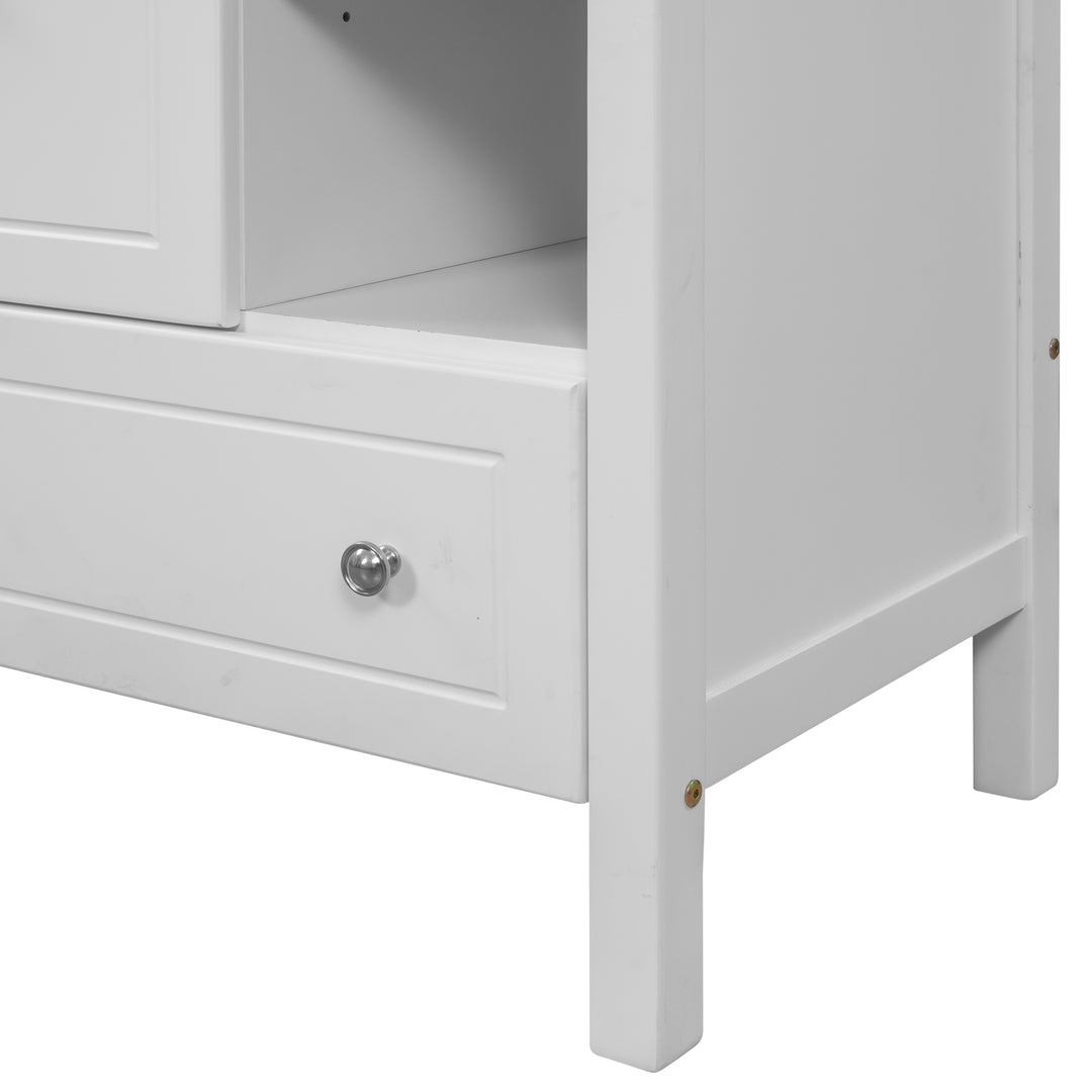 30'' Single Bathroom Vanity Cabinet With Ceramic Sink Top#BV-001-30GY