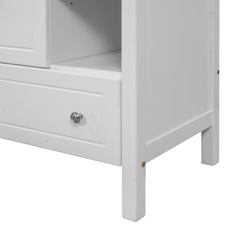 30'' Single Bathroom Vanity Cabinet With Ceramic Sink Top#BV-001