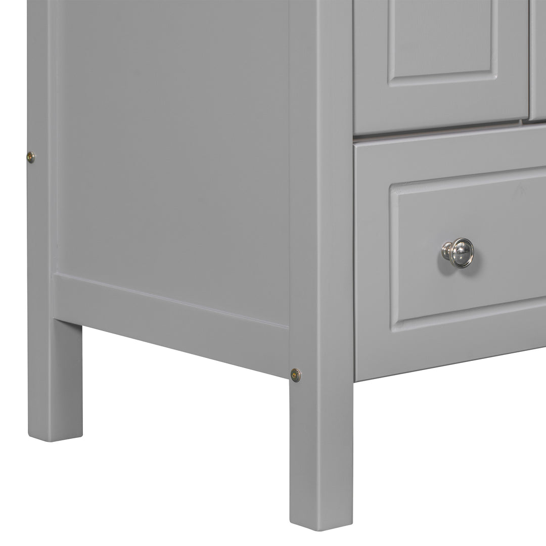 30'' Single Bathroom Vanity Cabinet With Ceramic Sink Top#BV-001