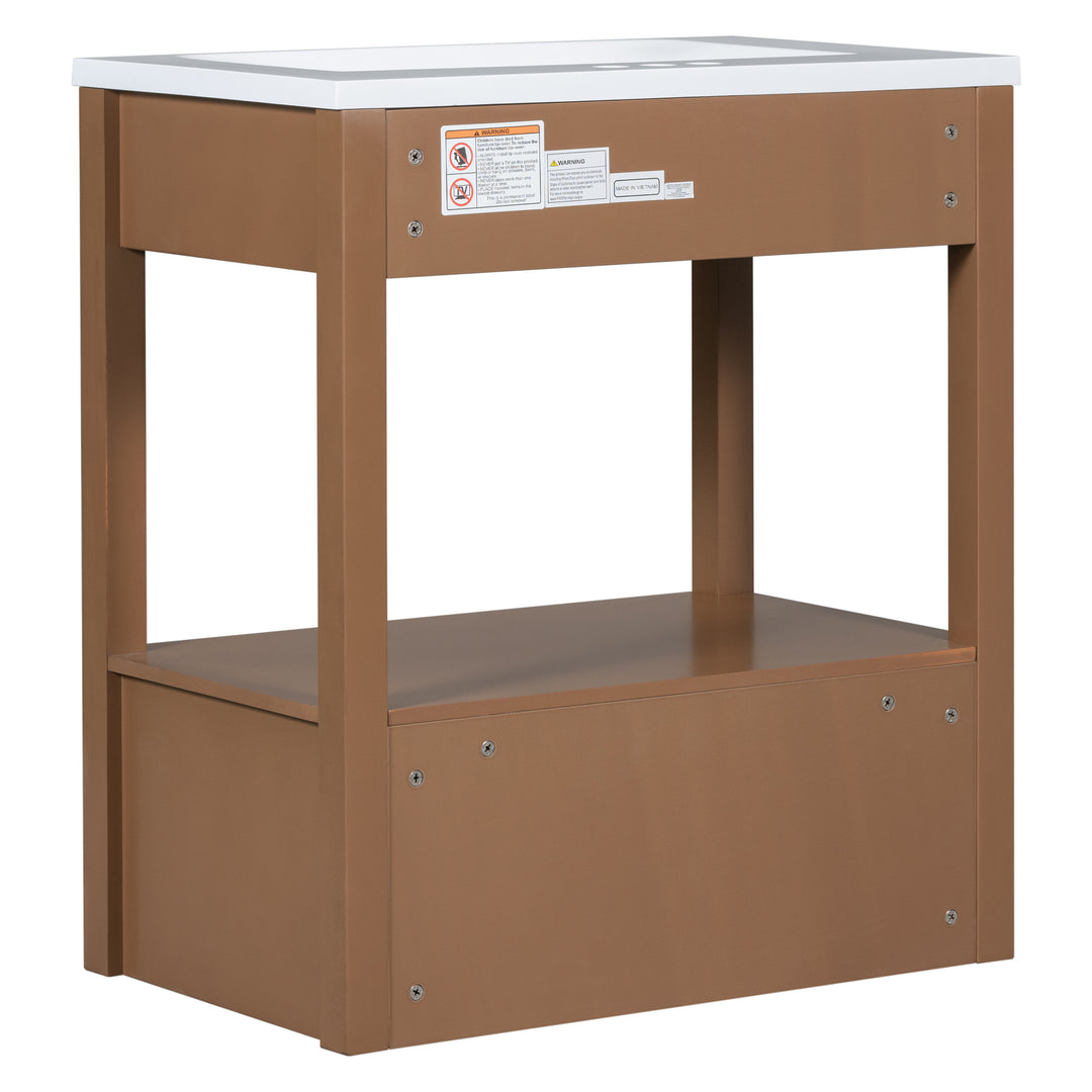 30'' Single Bathroom Vanity Cabinet With Ceramic Top #BV-005