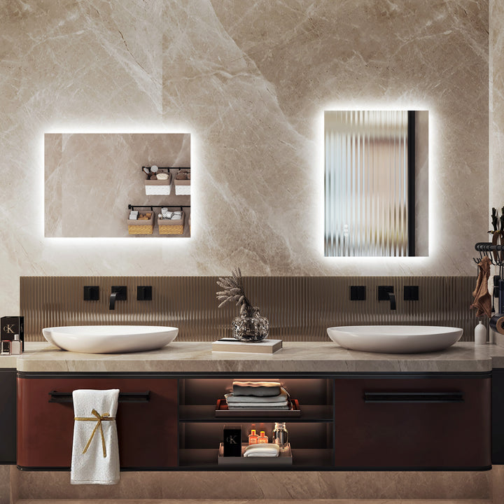 Elevate Home Modern Frameless LED Lighted Anti-Fog Dimmable Tempred Bathroom&Vanity Mirror #BL02