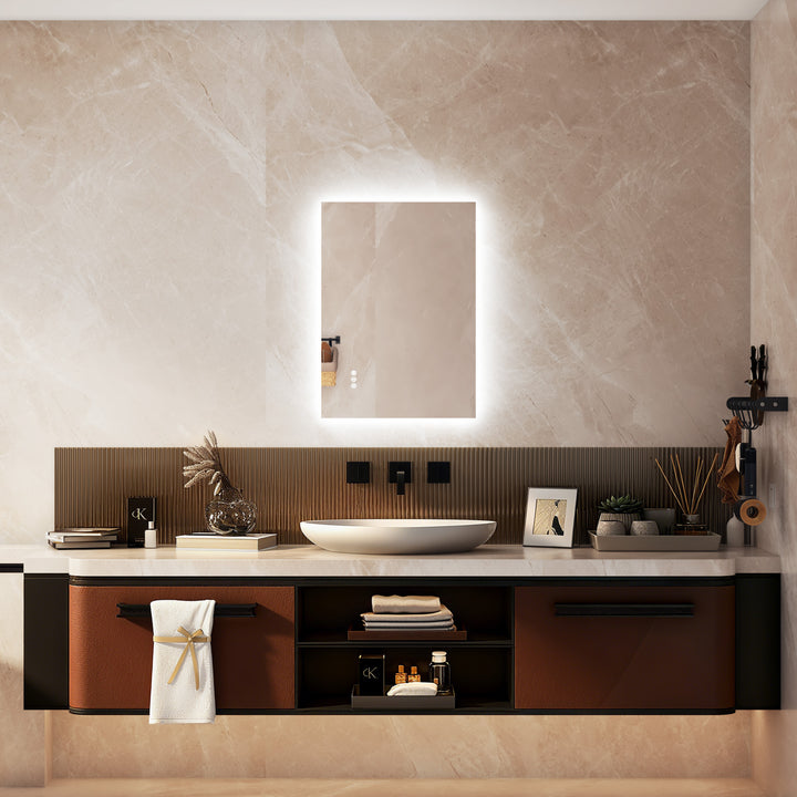 Elevate Home Modern Frameless LED Lighted Anti-Fog Dimmable Tempred Bathroom&Vanity Mirror #BL02