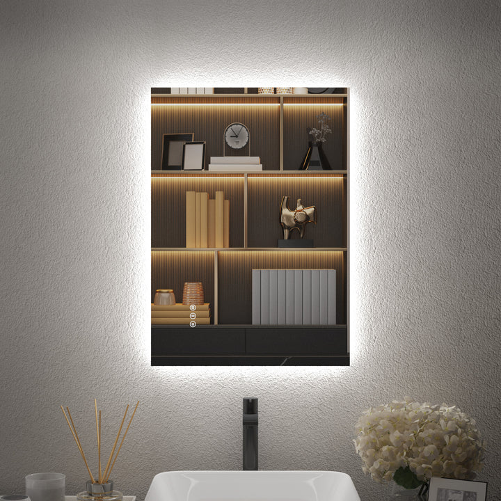 Elevate Home Modern Frameless LED Lighted Anti-Fog Dimmable Tempred Bathroom&Vanity Mirror #BL02