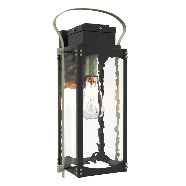 Maxax Black 1 - light 17.3'' H Water Glass Outdoor Wall Lantern with Dusk to Dawn #7015