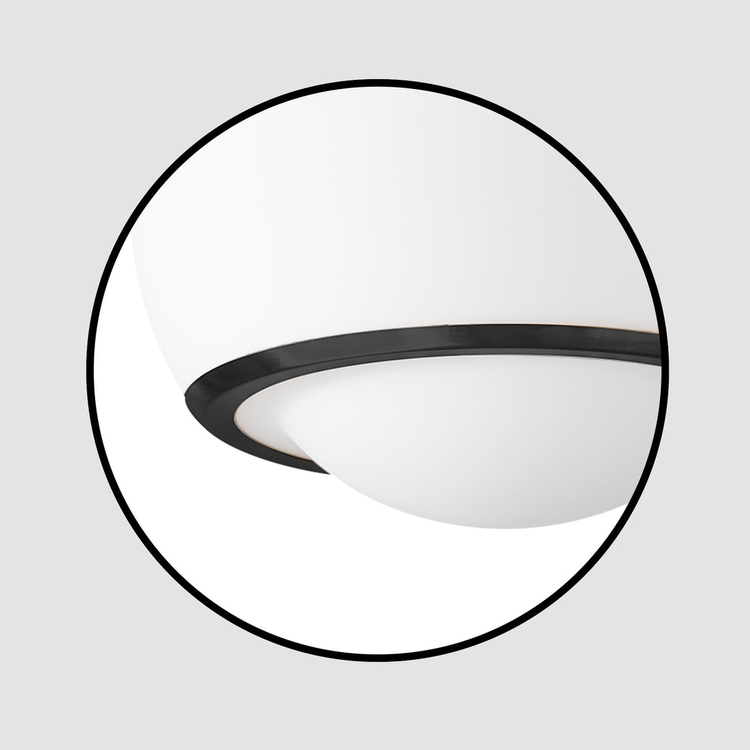 Pulsar 9.8 "1-Light Mid-Century Modern Dimmable 3Cct Led Brushed Brass Milk White Globe Flush Mount Ceiling Light For Corridor/Stairwell #21051