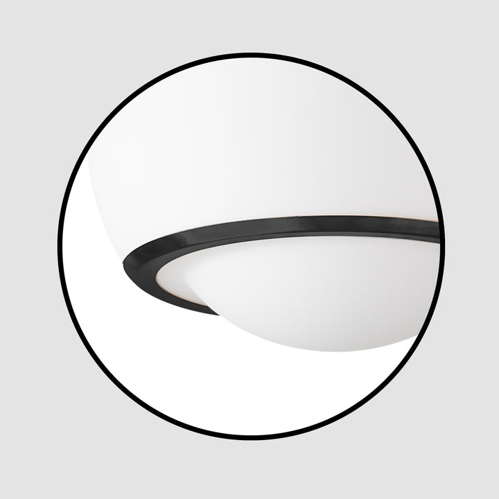 Pulsar 9.8 "1-Light Mid-Century Modern Dimmable 3Cct Led Brushed Brass Milk White Globe Flush Mount Ceiling Light For Corridor/Stairwell #21051