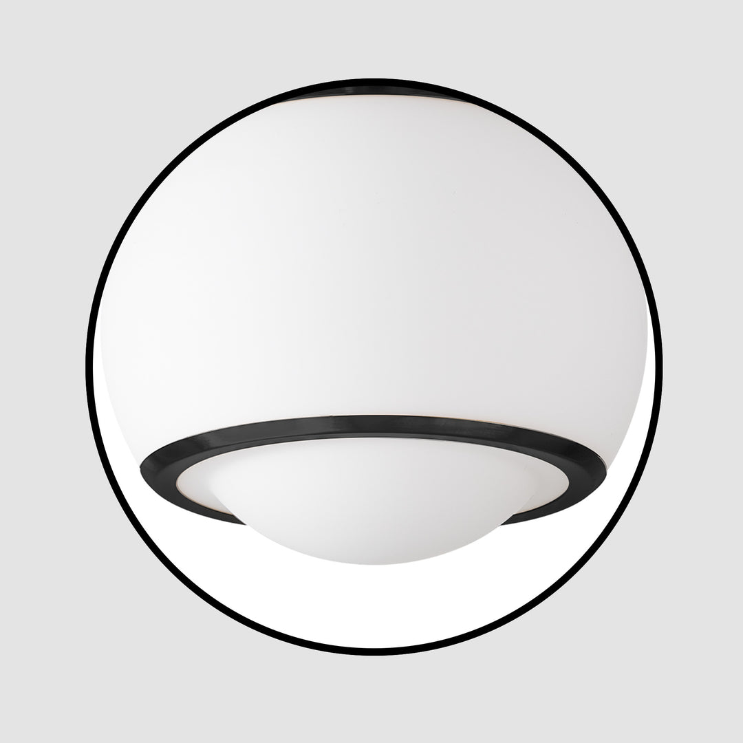 Pulsar 9.8 "1-Light Mid-Century Modern Dimmable 3Cct Led Brushed Brass Milk White Globe Flush Mount Ceiling Light For Corridor/Stairwell #21051