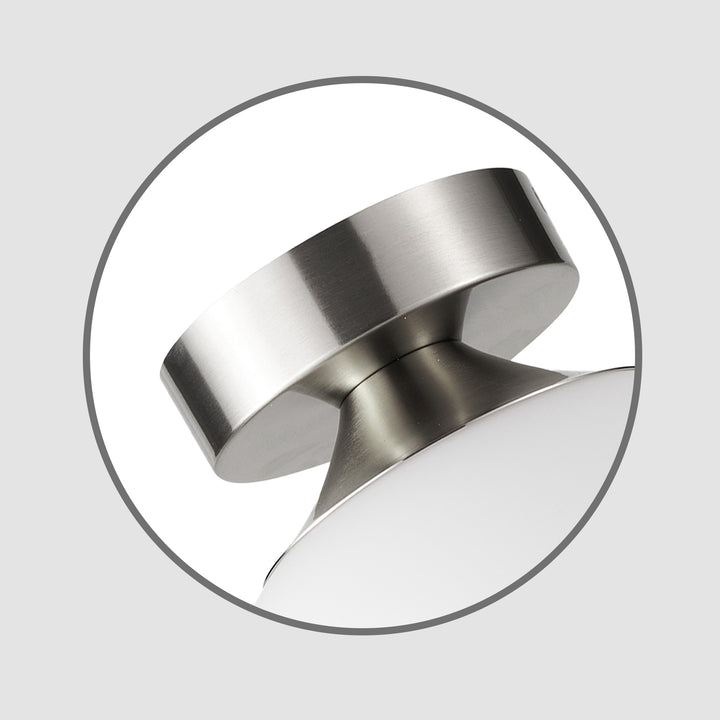 Pulsar 9.8 "1-Light Mid-Century Modern Dimmable 3Cct Led Brushed Brass Milk White Globe Flush Mount Ceiling Light For Corridor/Stairwell #21051