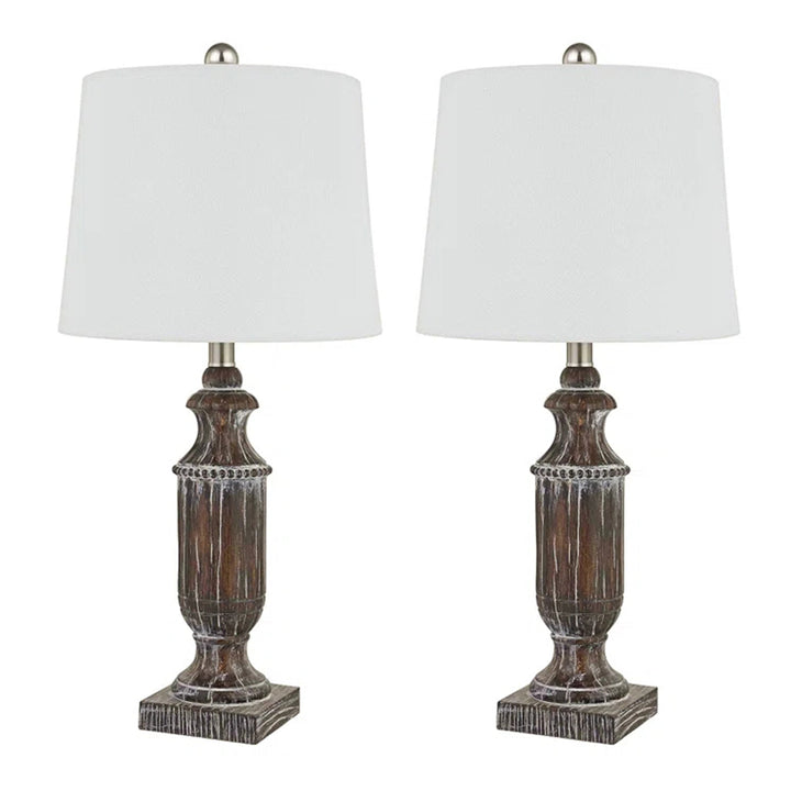 Maxax 24 Inch Vintage Table Lamp Set (Set of 2) #T119-BN