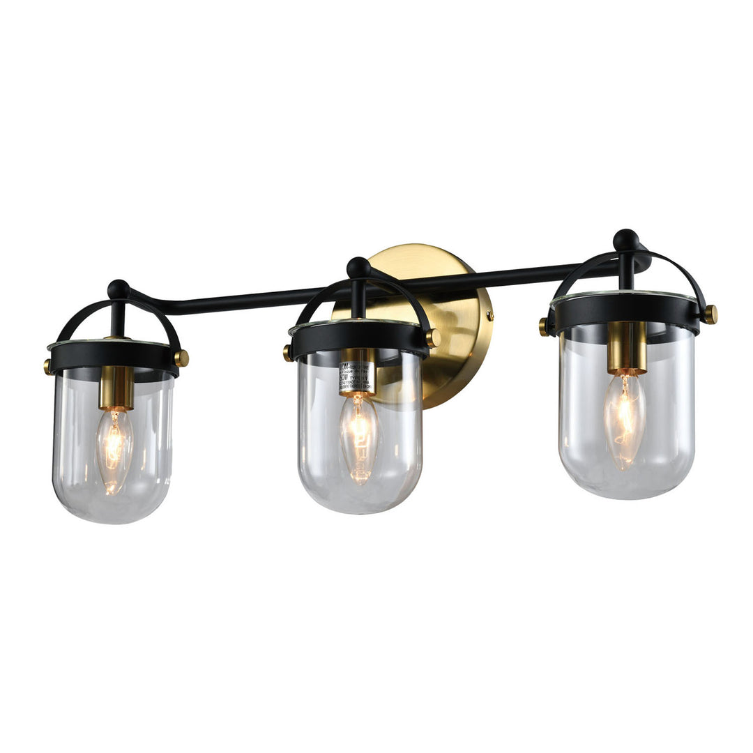 Maxax 3 - Light Dimmable Black/Gold Vanity Light #D155-3B4