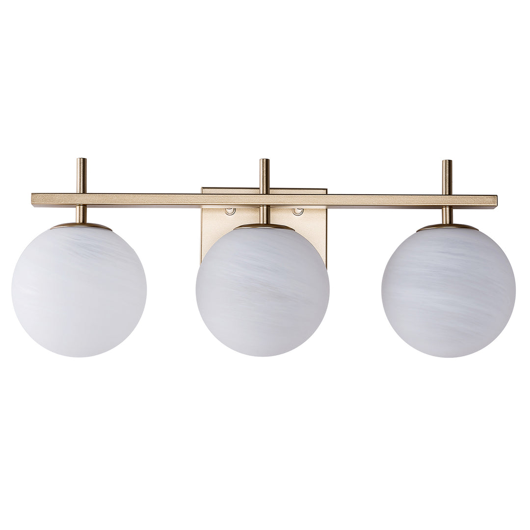 Nimbus Bathroom Vanity Light With Round Shape Cloud Glass Shade #29015-3BG