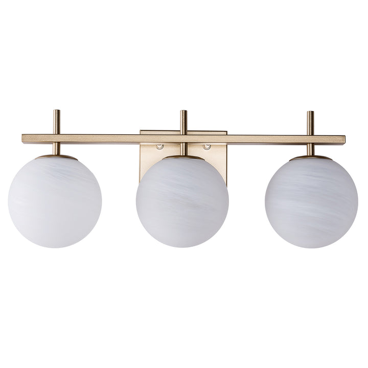 Nimbus Bathroom Vanity Light With Round Shape Cloud Glass Shade #29015-3BG