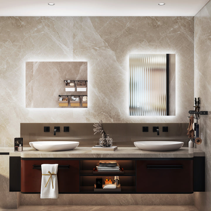 Elevate Home Modern Frameless LED Lighted Anti-Fog Dimmable Tempred Bathroom&Vanity Mirror #BL02