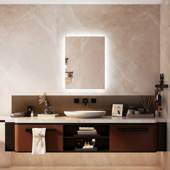 Elevate Home Modern Frameless LED Lighted Anti-Fog Dimmable Tempred Bathroom&Vanity Mirror #BL02