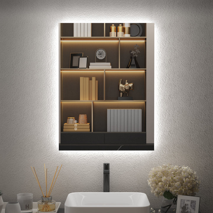 Elevate Home Modern Frameless LED Lighted Anti-Fog Dimmable Tempred Bathroom&Vanity Mirror #BL02
