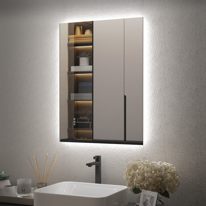 Elevate Home Modern Frameless LED Lighted Anti-Fog Dimmable Tempred Bathroom&Vanity Mirror #BL02