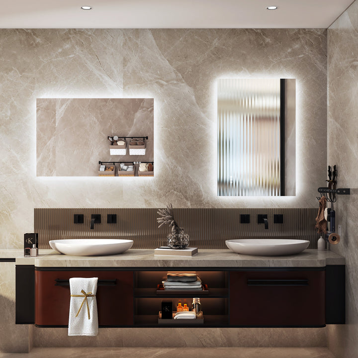 Elevate Home Modern Frameless LED Lighted Anti-Fog Dimmable Tempred Bathroom&Vanity Mirror #BL02