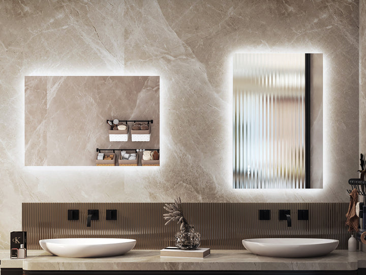 Elevate Home Modern Frameless LED Lighted Anti-Fog Dimmable Tempred Bathroom&Vanity Mirror #BL02