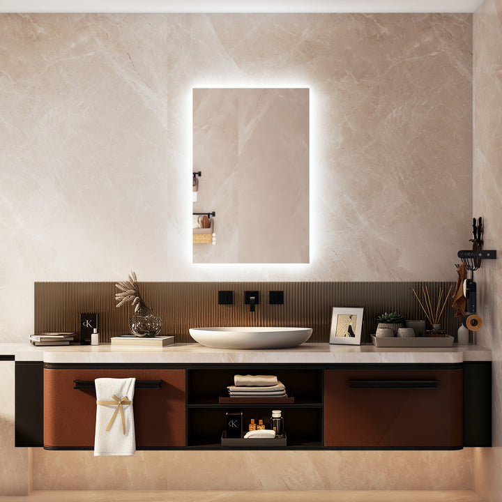 Elevate Home Modern Frameless LED Lighted Anti-Fog Dimmable Tempred Bathroom&Vanity Mirror #BL02