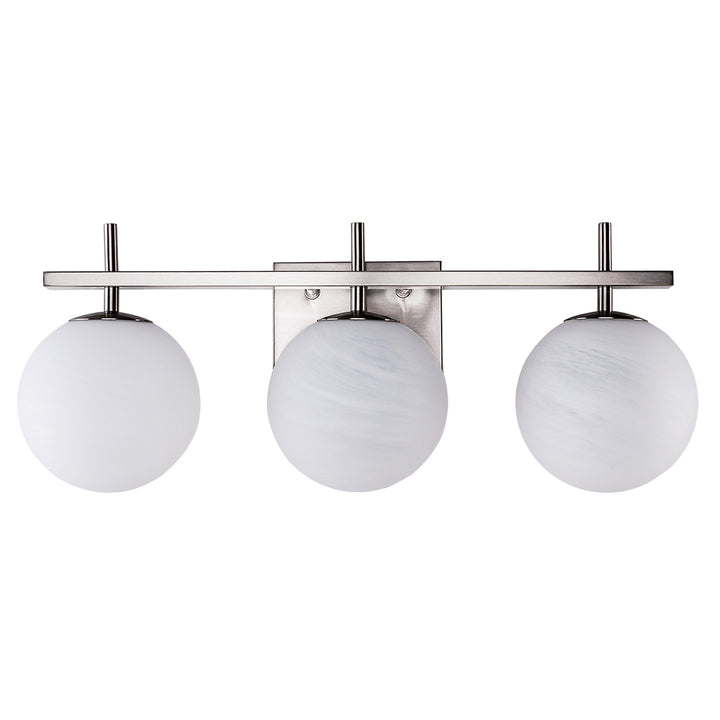 Nimbus Bathroom Vanity Light With Round Shape Cloud Glass Shade #29015-3BG