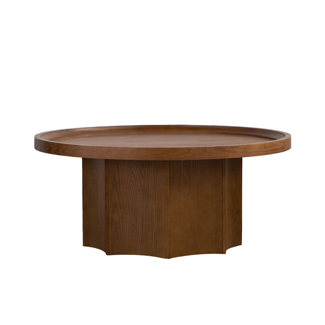Blend 2-piece Round Nesting Coffee Table Set Wooden End Tables For Living Room&bedroom #25038