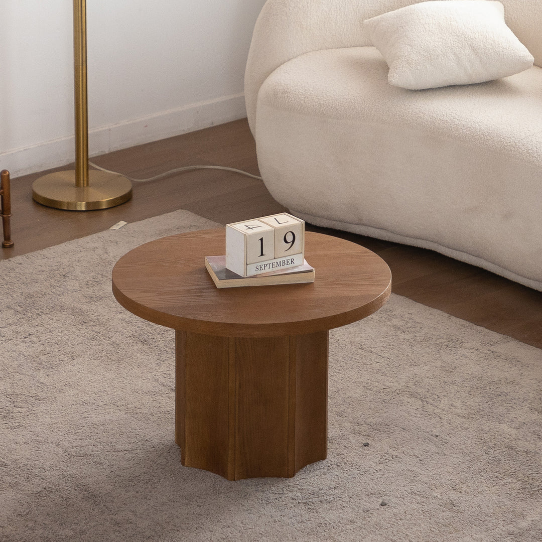 Blend 2-piece Round Nesting Coffee Table Set Wooden End Tables For Living Room&bedroom #25038