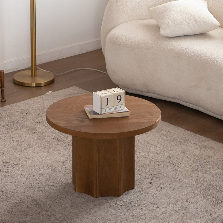 Blend 2-piece Round Nesting Coffee Table Set Wooden End Tables For Living Room&bedroom #25038