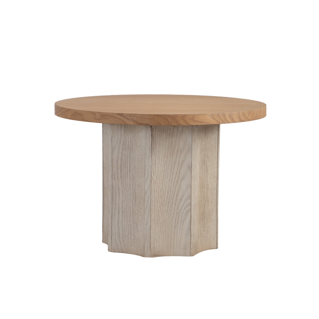 Blend 2-piece Round Nesting Coffee Table Set Wooden End Tables For Living Room&bedroom #25038